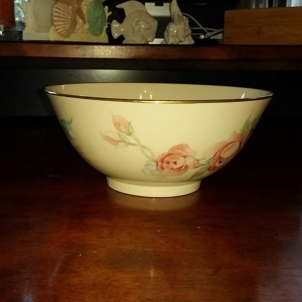 Lenox Chatsworth Floral Medium Serving Bowl EUC